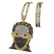 Masked Human Head pendant Necklace