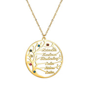 Personalized Golden Tree of Life Necklace