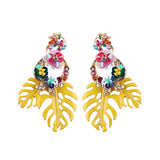 Leaf And Flower Earrings