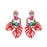 Leaf And Flower Earrings