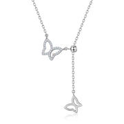 925 Sterling Silver Small Butterfly Necklace