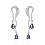 Zircon Long Glamour Earrings