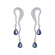 Zircon Long Glamour Earrings