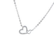 925 Sterling Silver Fashion Heart Shaped Necklace