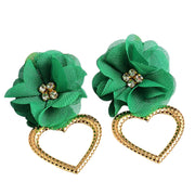 Love Flower Metal Earrings