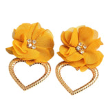 Love Flower Metal Earrings