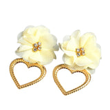 Love Flower Metal Earrings