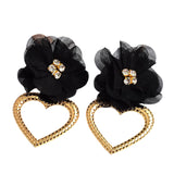 Love Flower Metal Earrings