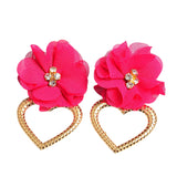 Love Flower Metal Earrings