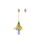 Purple Diamond Magnolia Earrings