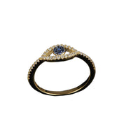 925 Sterling Silver, Blue Eye Ring