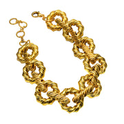 Fashionable Gold Twist Necklace