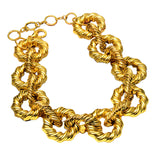 Fashionable Gold Twist Necklace