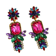 Fashion Colorful Diamond Long Earrings