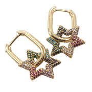 Fashion Zircon Star Earrings