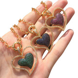 Zirconium Pendant Heart Shaped Necklace