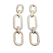 Zirconium Diamond Gold  Earrings