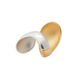 Modern design Gold and Silver Ring