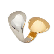 Modern design Gold and Silver Ring