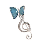 Butterfly Zircon Note Brooch