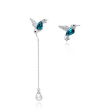 925 Sterling Silver, Little Bird feather Earrings