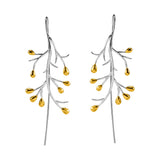 925 Sterling Silver, Flower Earrings