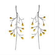 925 Sterling Silver, Flower Earrings