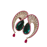 Emerald Glamour Earrings