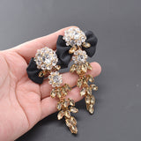 Summer Collection :Fashion exaggerated earrings European and American Baroque retro bow crystal earrings Bridal accessories