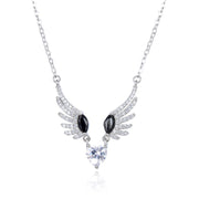 925 Sterling Silver Angel Wings Necklace