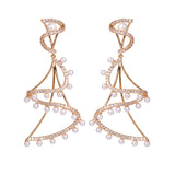 Fashion Style Zircon Pearl Earrings