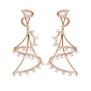 Fashion Style Zircon Pearl Earrings