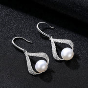 925 Sterling Silver, Pearl Earrings