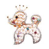 Pearl Puppy Brooch