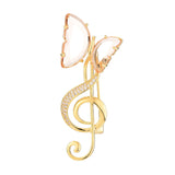 Butterfly Zircon Note Brooch