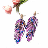 Summer Collection : New Acrylic Leaf Earrings