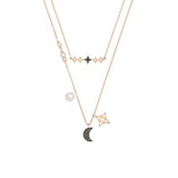 Crystal Star Moon Necklace