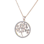 925 Sterling Silver Tree of Life Pendant with Zircon