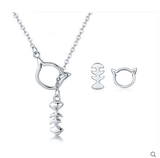 Stay cute shorts925 sterling silver jewelry set all-body silver