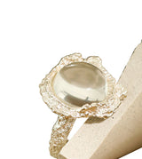 Crystal Moonstone Sterling Silver Women's Ring