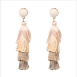 Summer collection : Bohemian multi-layer tassel earrings