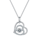 Moissanite Diamond, 925 Sterling Silver Necklace