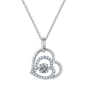 Moissanite Diamond, 925 Sterling Silver Necklace