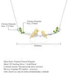 Natural Gemstones, 925 Sterling Silver Necklace