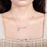 Natural Sky Blue Topaz, 925 Sterling Silver Necklace