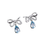 Natural Sky Blue Topaz Gemstone,  925 Sterling Silver Stud Earrings