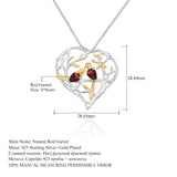 Natural Garnet Gemstones, 925 Sterling Silver, Gold Plated, Handmade Necklace