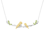 Natural Gemstones, 925 Sterling Silver Necklace