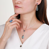 Natural Mystic Quartz Gemstone,  925 Sterling Silver Pendant Necklace