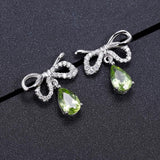 Natural Peridot,  925 Sterling Silver Stud Earrings